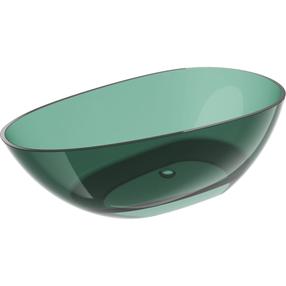 Vanna, brīvi novietots Mexen Glass, 170 cm x 85 cm x 55 cm, teal transparent krās.