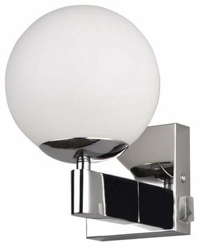 Lampa sienas Trio Kula 284270106, E14, 1 x 10 W, balta krās. / hroma krās.