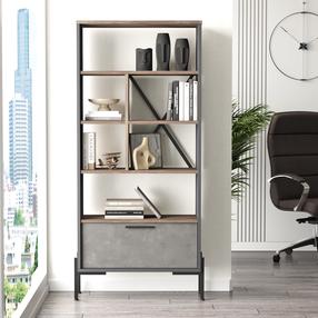 Pastatoma lentyna Kalune Design VS4 CGA, pilka sp., 160.8 cm x 75.5 cm x 44.5 cm