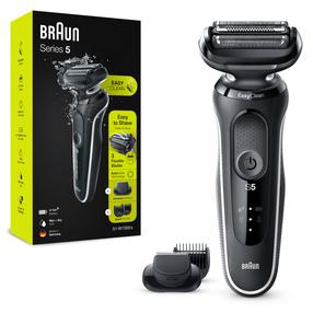 Bārdas skuveklis Braun Series 5 51-W1500s, li-ion, balta krās./melna krās.