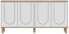 Konsoles galds Kalune Design Elaris, balts krās./sapphire oak krās., 36 cm x 150 cm x 73 cm