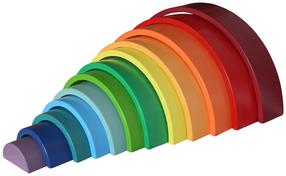 Развивающая игра Wood&Joy Waldorf Rainbow, 20 см, многоцветный, 12 шт.