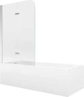 Vonia su sienele, laisvai pastatoma Mexen Vega, 70 cm x 160 cm x 38 cm, stačiakampis, balta sp.
