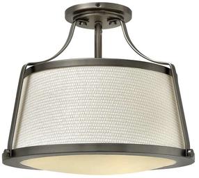 Šviestuvas lubų Elstead Lighting Charlotte, E27, 3 x 60 W, balta sp. / nikelio sp.