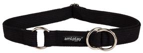 Kaelarihm koertele Amiplay Cotton, must v., 340 - 550 mm x 30 mm, XL