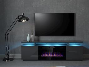 TV galds Cama Meble Eva, grafīta krās., 180 cm x 40 cm x 52 cm