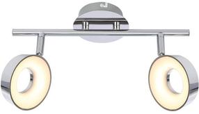 Valgusti lagi Candellux Isla 92-61713, LED, 2 x 4 W, valge v./kroom v. / kroom v., 10 x 10 cm