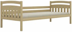 Vaikiška lova Kocot Kids Tosia, lakuota mediena sp., 80 x 200 cm, be patalynės dėžės, su čiužiniu