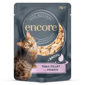 Kassi märgtoit Encore Pouch In Broth, tuunikala/krevetid, 0.070 kg