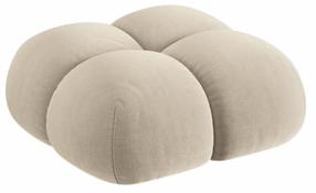 Pufas Cosmopolitan Design Loretto COS_POUF_120_F1_LORETTO2, šviesiai smėlinė, 90 cm x 90 cm x 40 cm