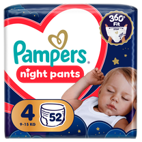 Sauskelnės nakčiai Pampers Night Pants, 4 dydis, 52 vnt.