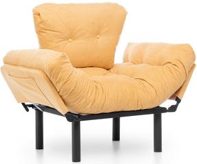 Krėslas Hanah Home Nitta Single Mustard, geltona sp., 70 cm x 95 cm x 85 cm