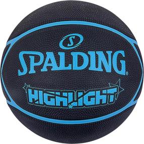 Krepšinio kamuolys Spalding Highlight 84356Z, 7 dydis, mėlyna sp./juoda sp.