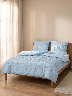 Комплект постельного белья Homla Basic Cloud 245883, голубой цв., 70 x 80 cm, 220 x 200 cm, 3 дет.