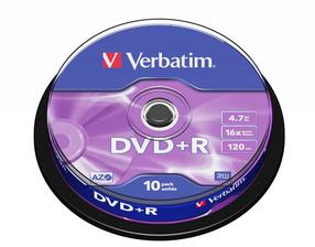 Įrašomas kompaktinis diskas Verbatim, 4.7 GB, 10vnt.