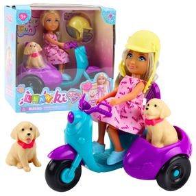 Lėlė su priedais Lean Toys Ankiki Scooter Fun, 13 cm, įvairių spalvų