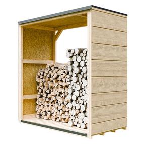 Aia panipaik, põrandaga Timbela SmartSide M980-1, 75 cm x 153 cm x 159 cm, pruunikas v.