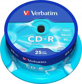 Įrašomas kompaktinis diskas Verbatim, 700 MB, 25vnt.
