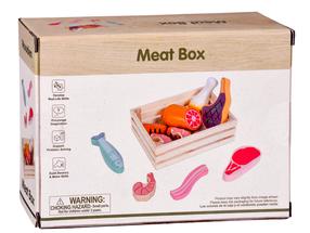 Žaisliniai virtuvės reikmenys, maisto prekių rinkinys Meat Box, įvairių spalvų
