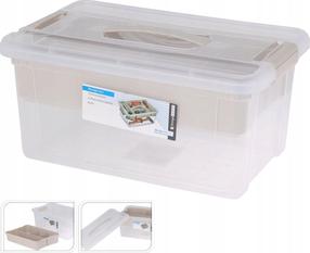 Daiktadėžė su dangčiu, daiktų saugojimo Storage Solutions, skaidri sp., 35 x 23 x 17 cm