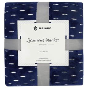 Pledas Springos HA7305, sidabro sp./tamsiai mėlyna (navy) sp., 150 cm x 200 cm