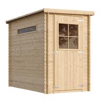 Sodo namelis, su grindimis Timbela M306+M306G, 239 cm x 144 cm x 204 cm, rusva sp.