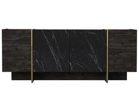 Spintelė Kalune Design Veyron 804TRH3522, ruda sp./juoda sp., 46.6 cm x 180 cm x 75.5 cm