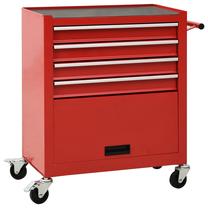 Įrankių vežimėlis VLX Tool Trolley, 62 cm x 33 cm x 76 cm, raudona sp.