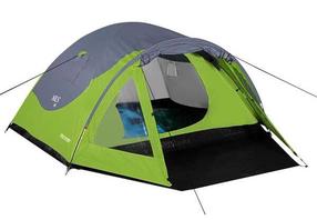 Četrvietīga telts Nils Camp NC6006 15-04-040, zaļa krās./pelēka krās., 330 cm x 250 cm x 105 cm