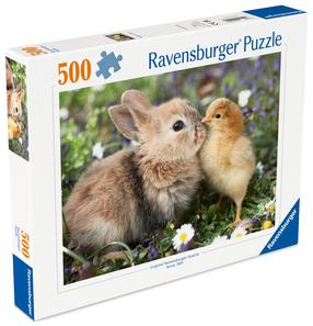 Dėlionė Ravensburger Rabbit And Chick, 36 cm x 49 cm, 500 vnt., įvairių spalvų