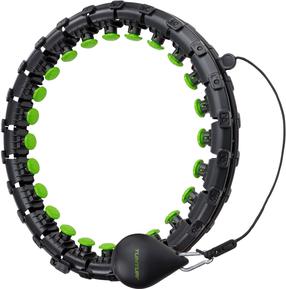 Masāžas loks Tunturi Adjustable Hula Hoop, 33.8 cm, 1.8 kg, melna krās./zaļa krās.