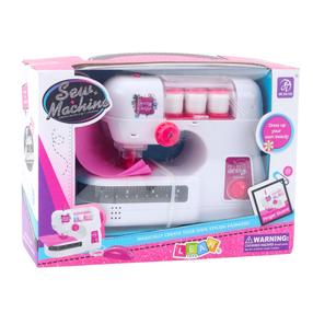 Žaislinė buitinė technika, siuvimo mašina Lean Toys 24416, balta sp./rožinė sp.