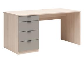 Rašomasis stalas su stalčiais Point One, 160 cm x 75 cm, 79 cm, ruda sp./pilka sp.