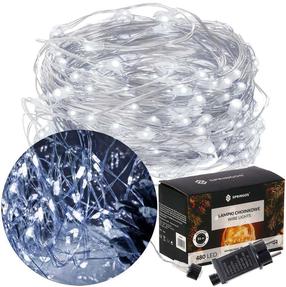 Spuldzīšu virtenes Springos CL0509, 48 m, auksti balta krās., 480 LED