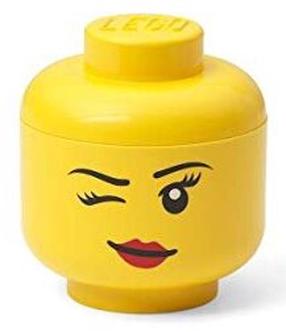 Daiktadėžė LEGO® Storage Head Whinky, geltona sp., 10.2 x 10.2 x 11.5 cm