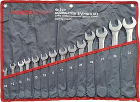 Kombinuotų raktų rinkinys ForceKraft FK-5141, 450 mm, 10 - 32 mm
