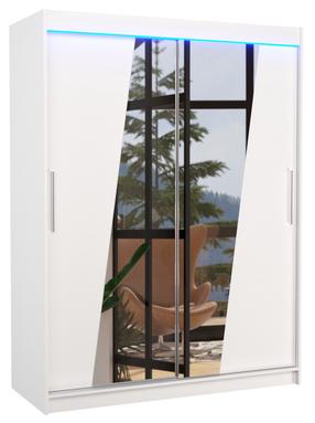 Spinta ADRK Bolton LED, balta sp., 58 cm x 150 cm x 200 cm, su veidrodžiu
