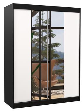 Spinta ADRK Fever 150, skaidri sp./balta sp./juoda sp., 58 cm x 150 cm x 200 cm, su veidrodžiu