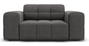 Krėslas Micadoni Home Jennifer Velvet, pilka sp., 124 cm x 102 cm x 70 cm