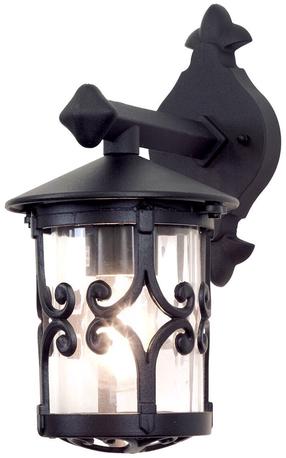 Sieninis lauko šviestuvas Elstead Lighting Hereford, 60W, E27, IP43, juoda sp., 29 cm x 21 cm