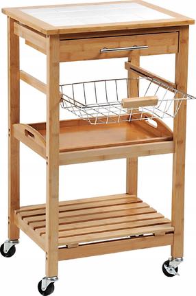 Serviravimo vežimėlis Kesper Kitchen Trolley, 48 cm x 81 cm, 38 cm, Ruda sp.