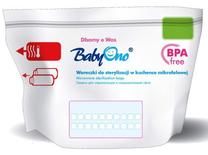Rinkinys BabyOno Bags For Sterilization, 0 mėn., polietilenas (pe100), balta sp.