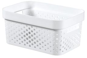 Daiktadėžė, daiktų saugojimo/žaislams Curver Infinity Dots, 4.5 l, balta sp., 26 x 17.5 x 12.3 cm