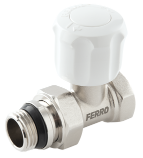 Vārsts Ferro ZG2YU, taisns, radiatoram, 1/2"