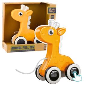 Игрушка на веревочке, жираф Lean Toys Animal, 15 см, желтый цв.