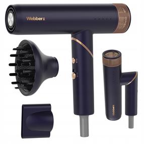 Plaukų džiovintuvas Webber Stella 2in1, 2000 W, mėlyna sp.