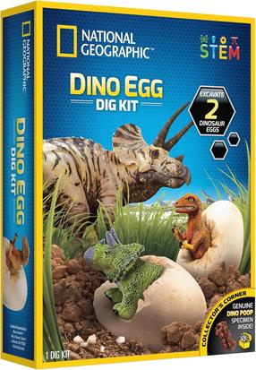 Rakšanas komplekts National Geographic Dino Egg, daudzkrāsaina
