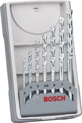 Grąžtų komplektas Bosch X-Pro Line, mūrui, sraigtinis, tiesus, 3 mm x 12 cm