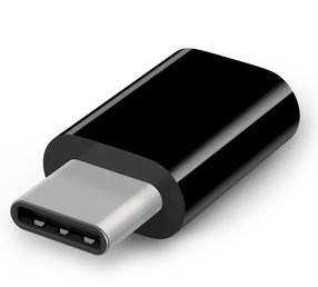Adapteris Fusion Accessories USB-C male - Micro-USB female FSN-ADP-MI-TC-BK USB-C male, Micro USB female, melna krās.