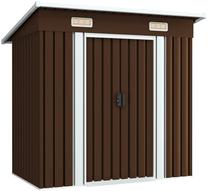 Sodo sandėliukas VLX 47027, 121 cm x 194 cm x 181 cm, ruda sp.